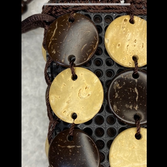 Natural Coconut Shell Handmade Crossbody Purse Hawaiian Sling Bag NWT - Picture 14 of 14